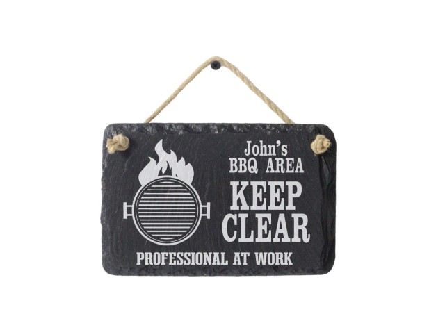 welsh slate hanging sign personalised for your bbq professional